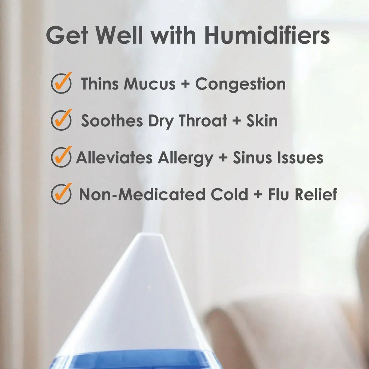 Crane Drop Ultrasonic Cool Mist Humidifier