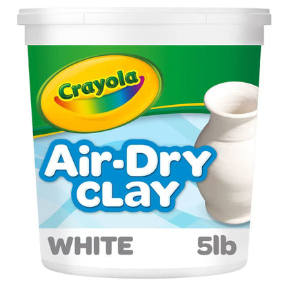 Crayola Air Dry Clay Bucket, 5Lbs, White, No Bake Clay for Kids, Back to School Supplies, Teacher Essentials, Arts and Craft Supplies, Gifts for Teachers and Kids, Ages 6+