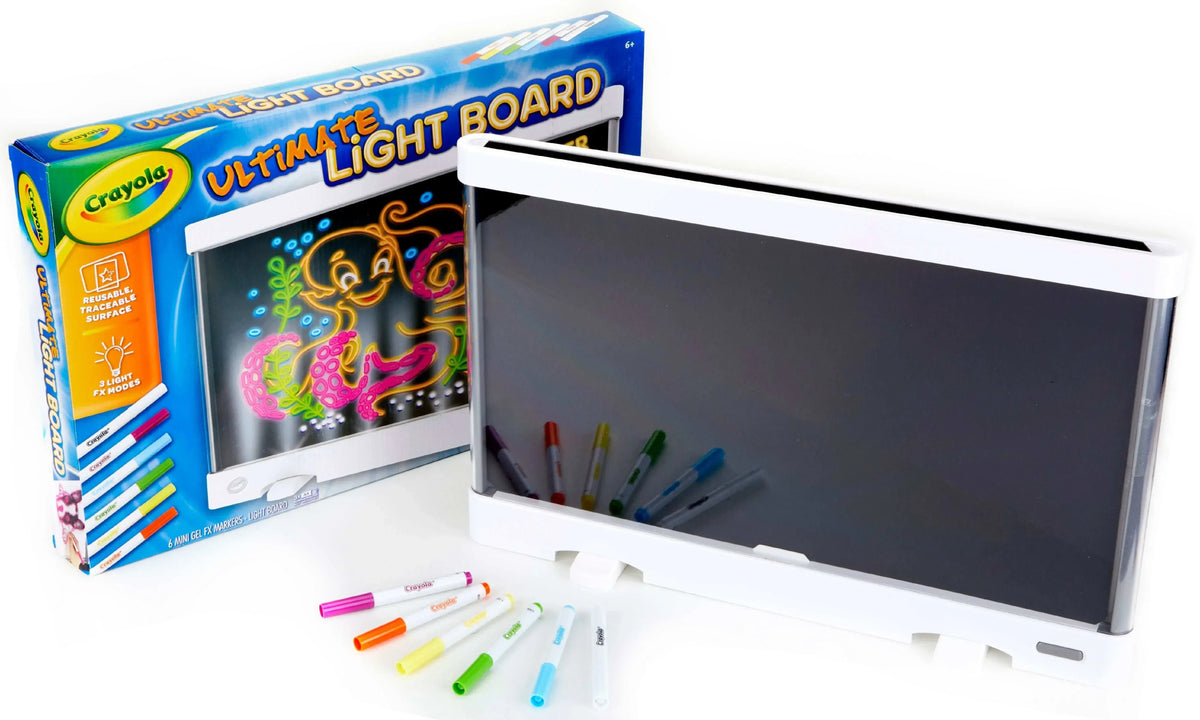 Crayola Ultimate Light Board, White, Holiday & Christmas Gifts for Kids, LED Tracing & Drawing Board, Light Up Toy, Gift, Ages 6 & Up