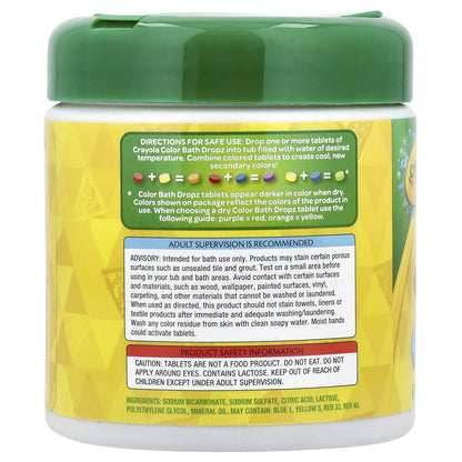 (2 pack) Crayola Bath Dropz Color, 60 Tablets, 3.59 OZ