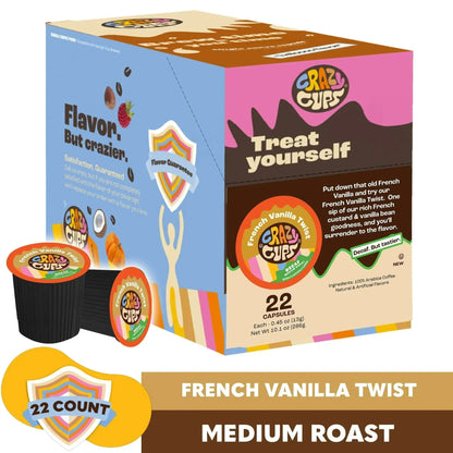 Crazy Cup Decaf Blueberry Cobbler Coffee Pods, in Recyclable Single Serve Cups For Keurig K Cups Machines, 22 Count