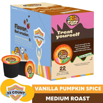 Crazy Cup Decaf Blueberry Cobbler Coffee Pods, in Recyclable Single Serve Cups For Keurig K Cups Machines, 22 Count
