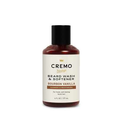 Cremo 2-in-1 Beard & Face Wash, Bourbon Vanilla Scent, 6 fl oz