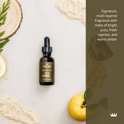 Cremo Beard Oil, Fresh Timber Scent, 1 fl oz