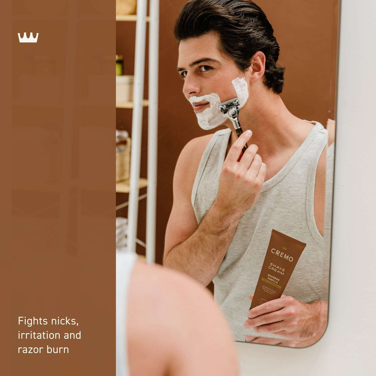 Cremo Concentrated Men's Shave Cream, Bourbon Vanilla Scent, 6 fl oz