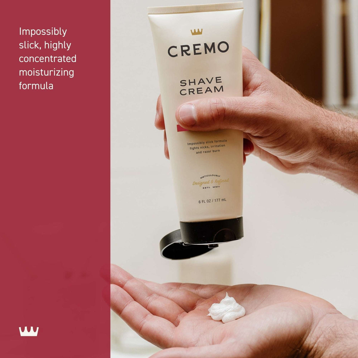 (2 pack) Cremo Sensitive Skin Concentrated Shave Cream, Unscented, 6 fl oz