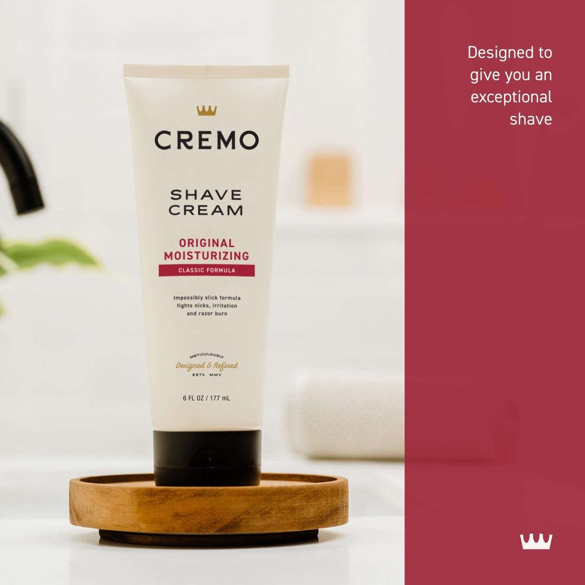 (2 pack) Cremo Sensitive Skin Concentrated Shave Cream, Unscented, 6 fl oz