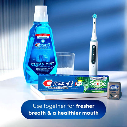 Crest Toothpaste, Premium Plus Scope Outlast Fluoride Toothpaste, Mint, 5.2 oz, 3 pack