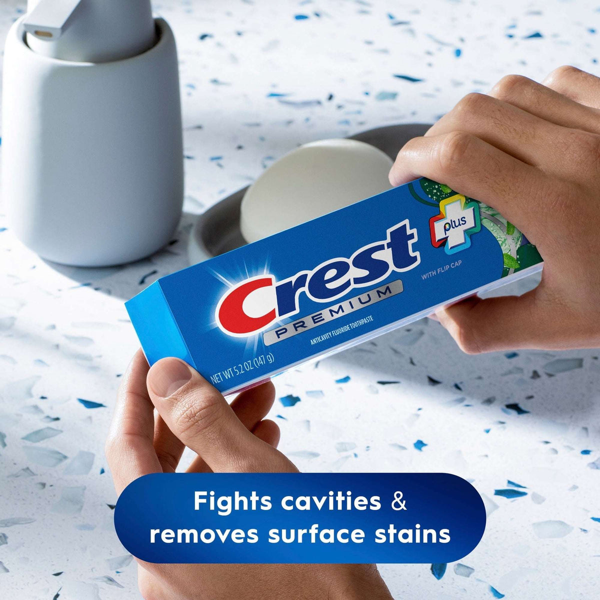 Crest Toothpaste, Premium Plus Scope Outlast Fluoride Toothpaste, Mint, 5.2 oz, 3 pack