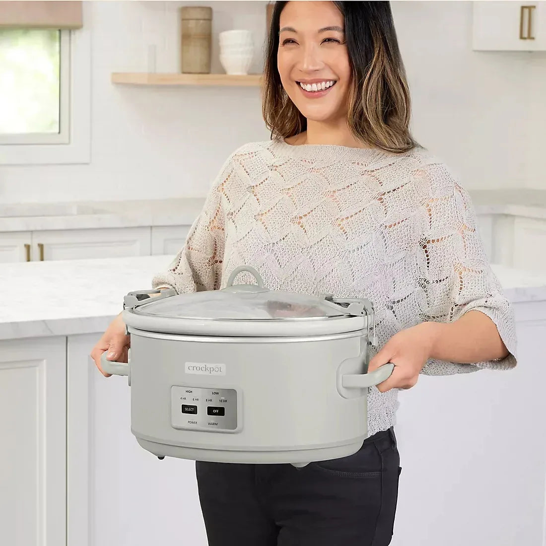 Crock-Pot 7-Qt. Cook & Carry Programmable Slow Cooker with Carry Bag - Mushroom