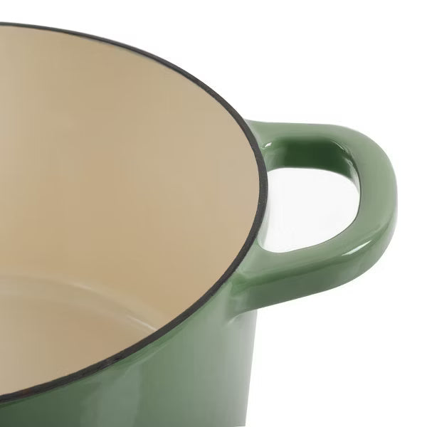 Crock Pot 5Qt Dutch Oven with Lid - Enamel - Cast Iron - Pistachio Green