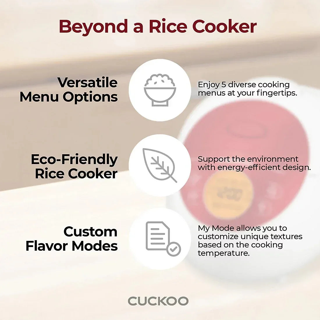 Cuckoo 3-Cup / 6-Cup Micom Rice Cooker and Warmer with Nonstick Inner Pot