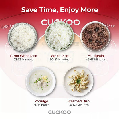 Cuckoo 3-Cup / 6-Cup Micom Rice Cooker and Warmer with Nonstick Inner Pot