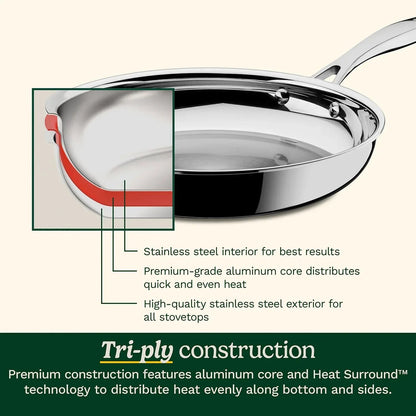 Cuisinart 2-Piece Premium Tri-Ply 10” & 12” Skillet Set