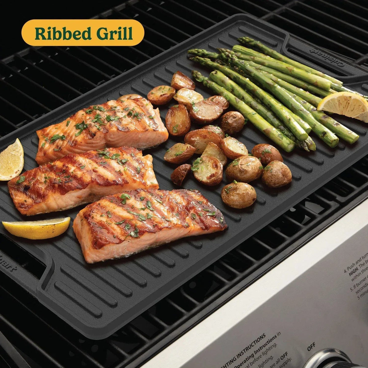Cuisinart 2-in-1 Cast Iron Reversible Griddle Plate