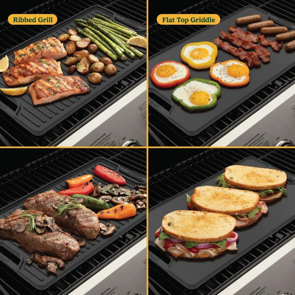 Cuisinart 2-in-1 Cast Iron Reversible Griddle Plate