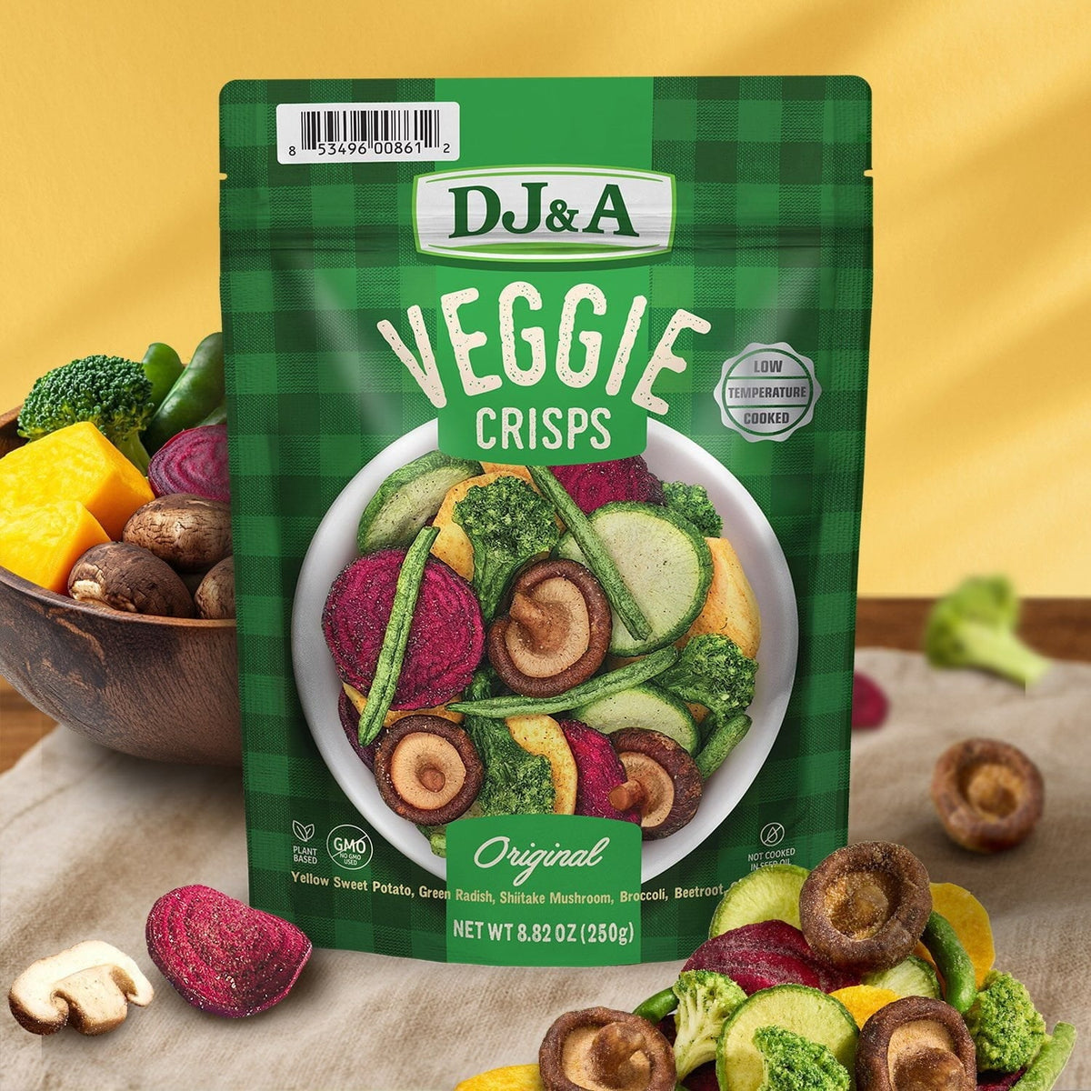DJ&A Veggie Crisps Original, 8.8 oz.
