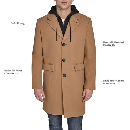 DKNY Men's Hooded Coat