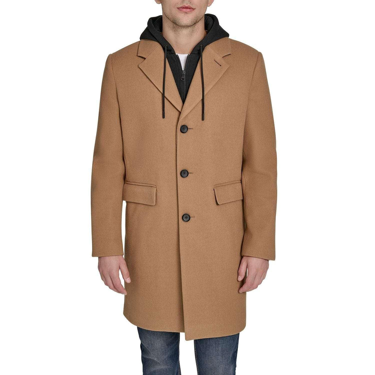 DKNY Men's Hooded Coat