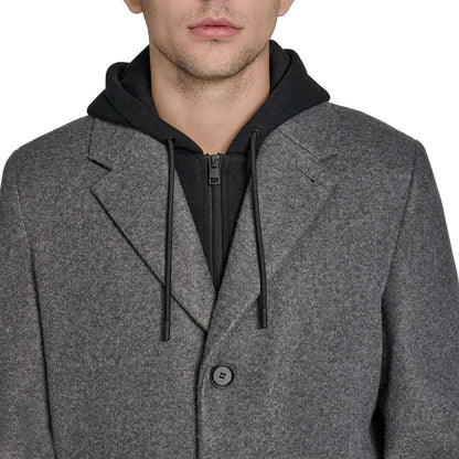 DKNY Men's Hooded Coat