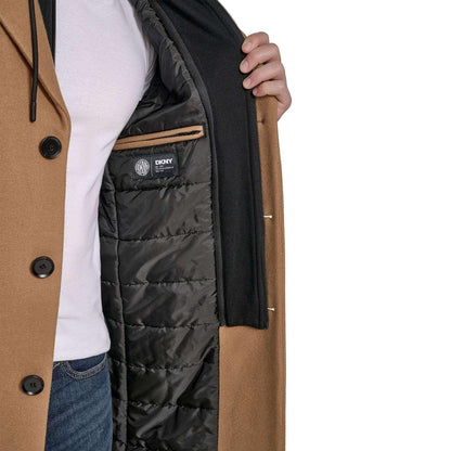 DKNY Men's Hooded Coat