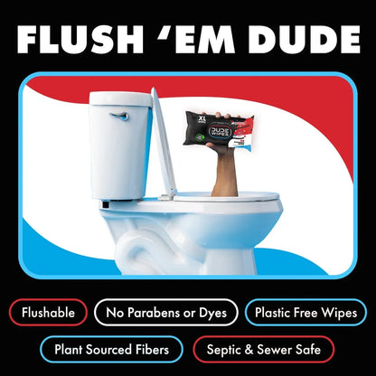 DUDE Wipes Poopsicle, Ice Pop Scented Extra Large Flushable Wipes, 48 Count, Pack of 3 to 5