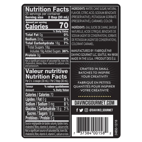 DaVinci French Vanilla Syrup, 25.4 oz
