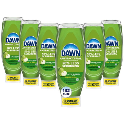 Dawn Ultra Antibacterial EZ-Squeeze Hand Soap, Apple Blossom, 6x22 fl oz