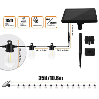 Deck Impressions 15-Count Solar String Light Dual Mount, 2-Pack