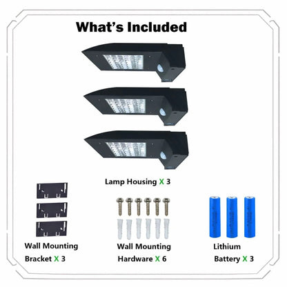 Deck Impressions Solar Wall/Fence Light with Motion Sensor, 3-Pack
