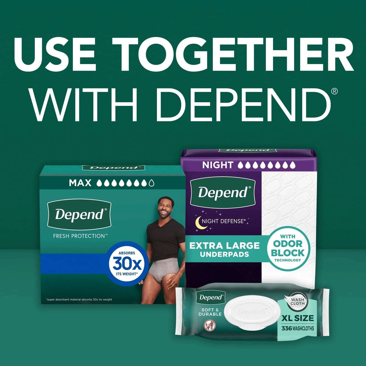 Depend Fresh Protection Incontinence Underwear for Men, Adult Diapers, XL, 26 Count
