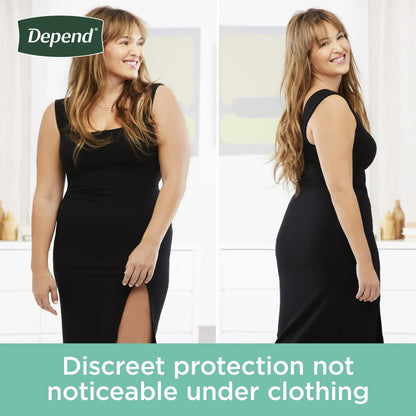 Depend Fresh Protection Incontinence Underwear for Women, Adult Diapers, S, 80 Count