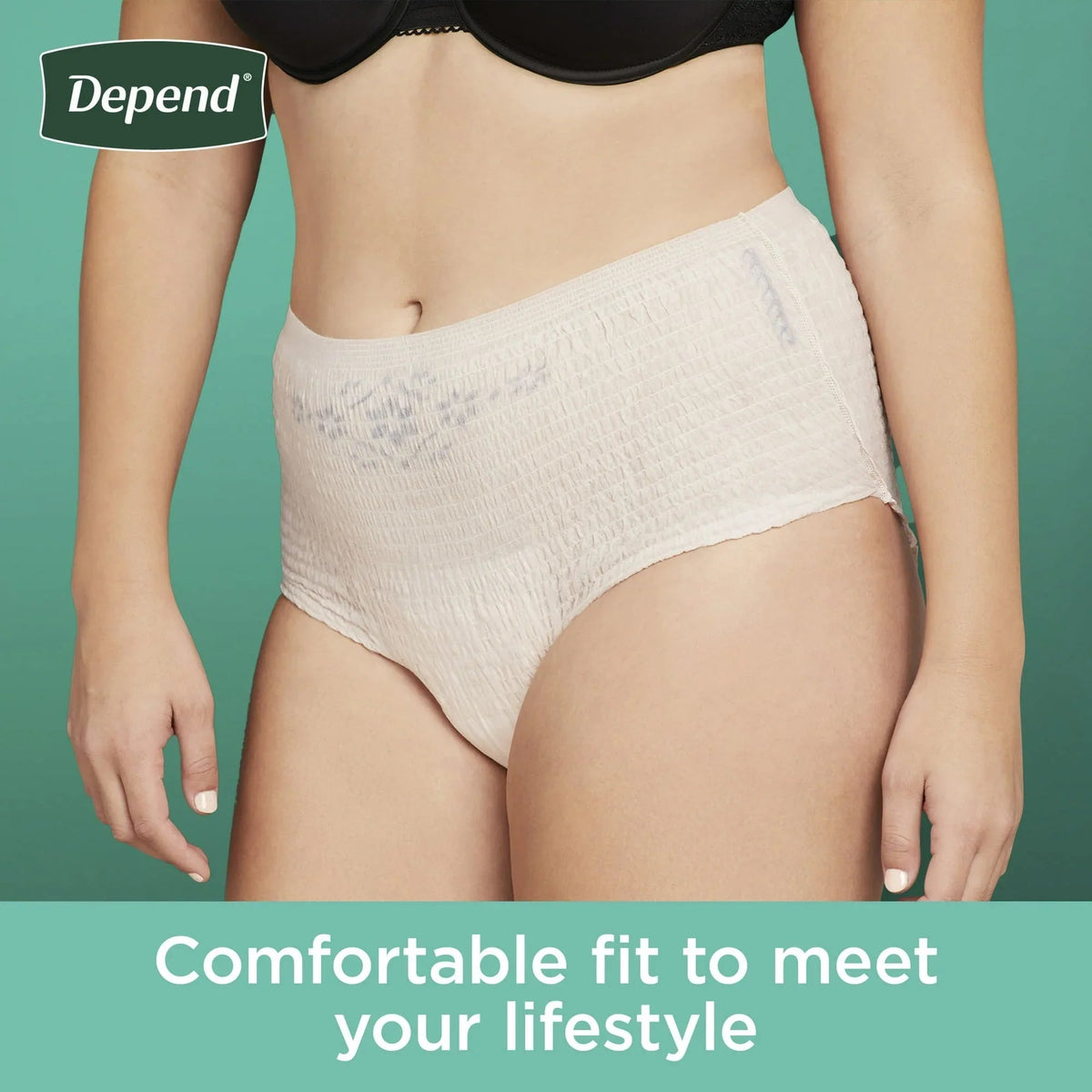 Depend Fresh Protection Incontinence Underwear for Women, Adult Diapers, S, 80 Count