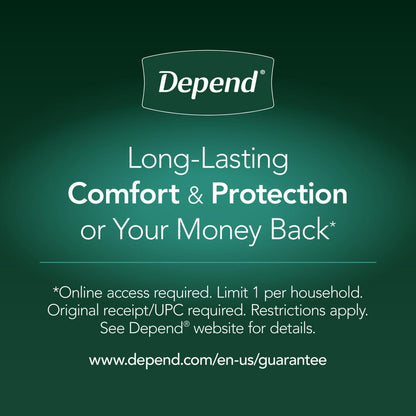 Depend Guards Incontinence Pads for Men, Maximum Absorbency, 52 Count