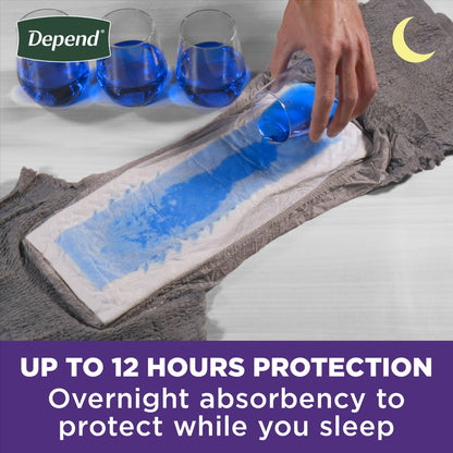 Depend Night Defense Incontinence Underwear for Men, Adult Diapers, S/M, 16 Count