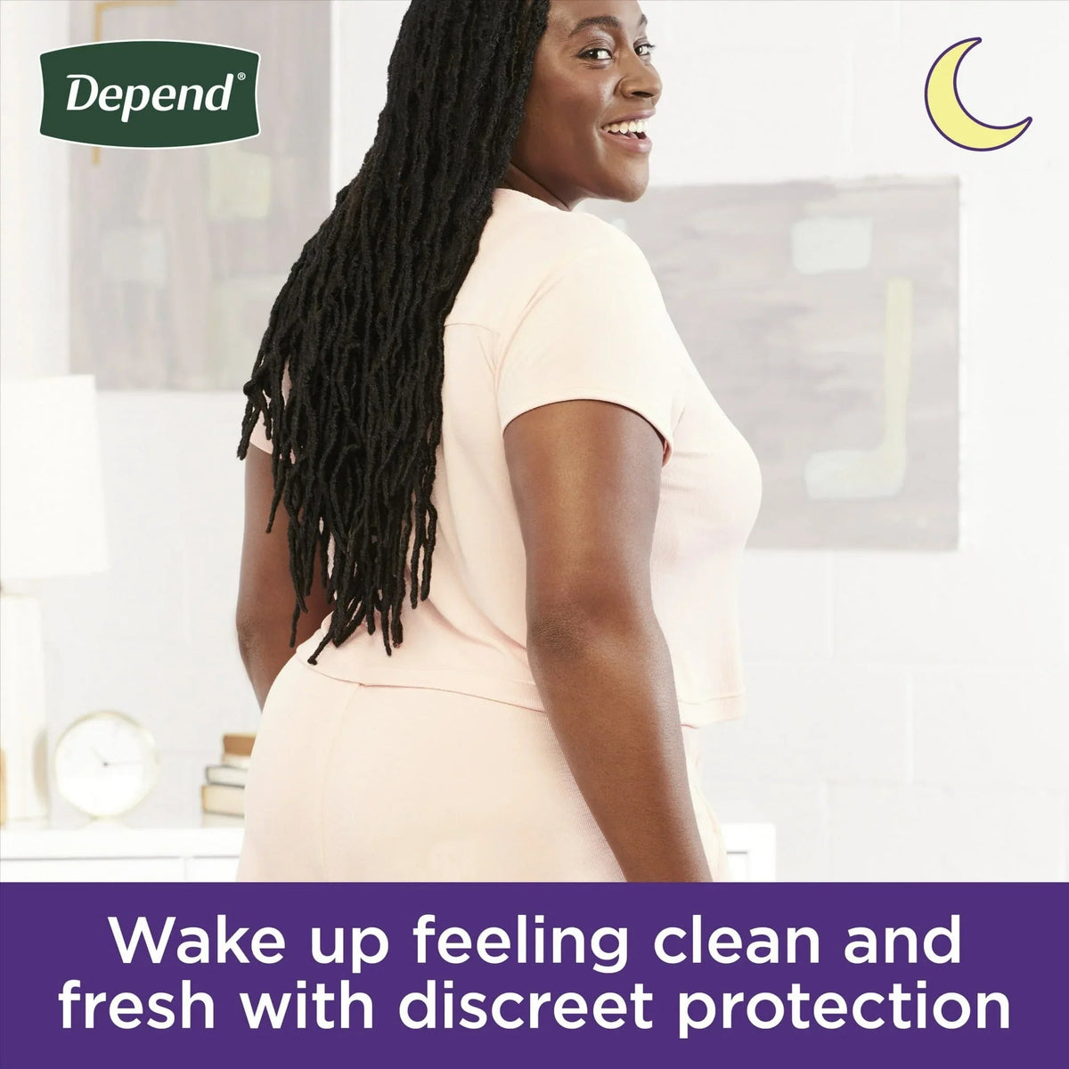 Depend Night Defense Incontinence Underwear for Women, Adult Diapers, XL, 12 Count