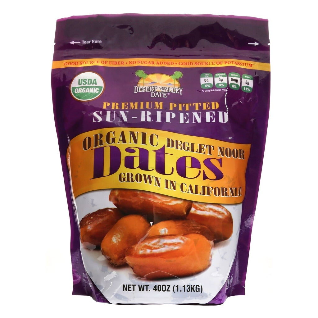 Desert Valley Date Organic Deglet Noor Pitted Dates, 40 oz