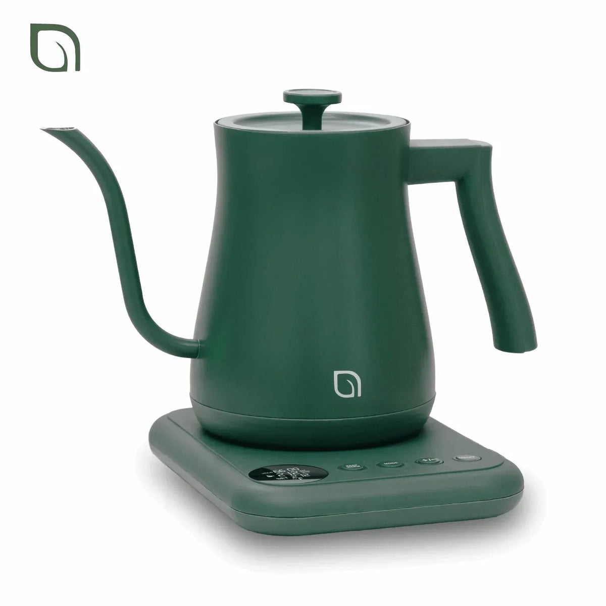 Willow Kitchen 1L Gooseneck Electric Kettle for Pour Over Coffee & Tea, Temperature Control & Automatic Shutoff, Rapid Boil Hot Water Kettle Pot, Black