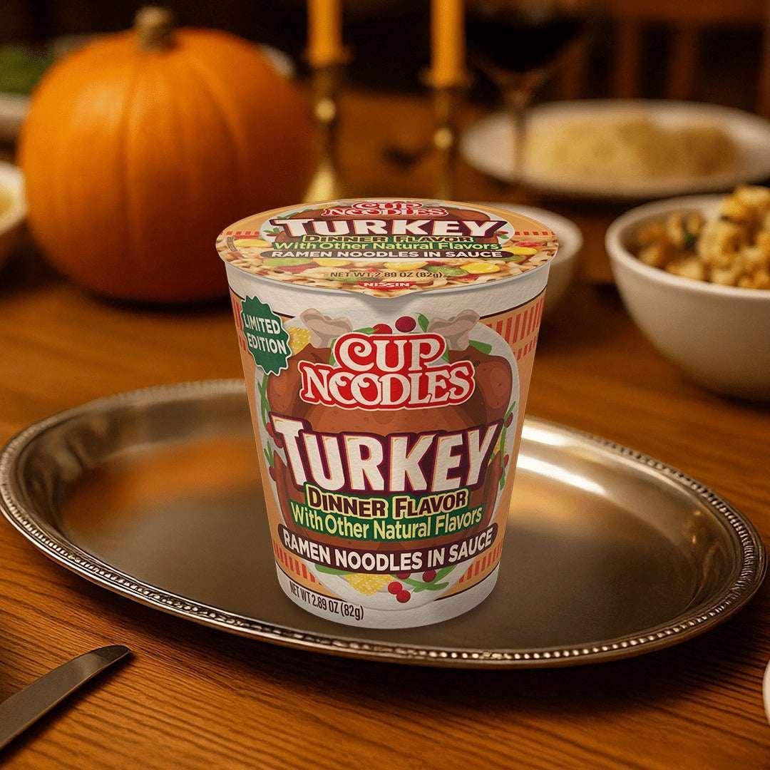 Nissin Foods Cup Noodles Limited Edition Ramen Noodles Turkey Dinner Flavor, 2.75oz Shelf Stable Cup
