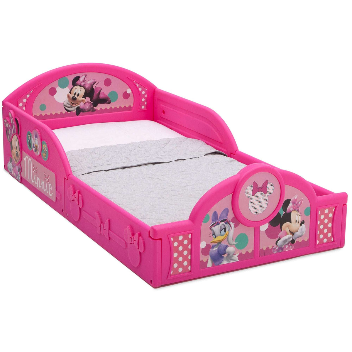 Bluey Sleep and Play Toddler Bed with Built-In Guardrails by Delta Children