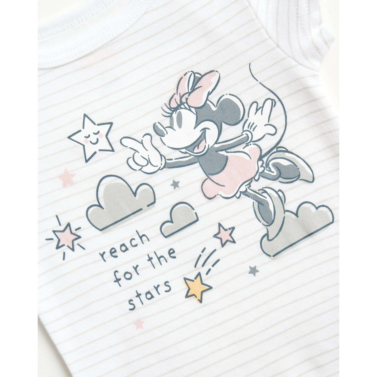 Disney Newborn Baby Layette Set - 6 Piece Disney Bodysuit Coveralls Sweatpants, Hat, Gift Bag (0-6M)