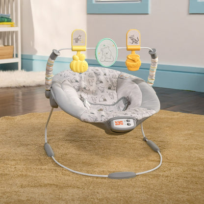 Disney Baby Winnie the Pooh Classic Pals Vibrating Bouncer by Bright Starts, Unisex, Newborn