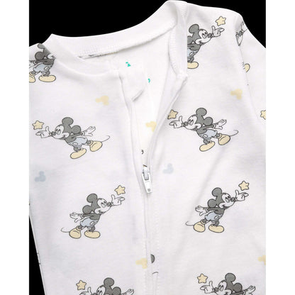 Disney Newborn Baby Layette Set - 6 Piece Disney Bodysuit Coveralls Sweatpants, Hat, Gift Bag (0-6M)