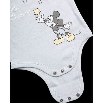 Disney Newborn Baby Layette Set - 6 Piece Disney Bodysuit Coveralls Sweatpants, Hat, Gift Bag (0-6M)