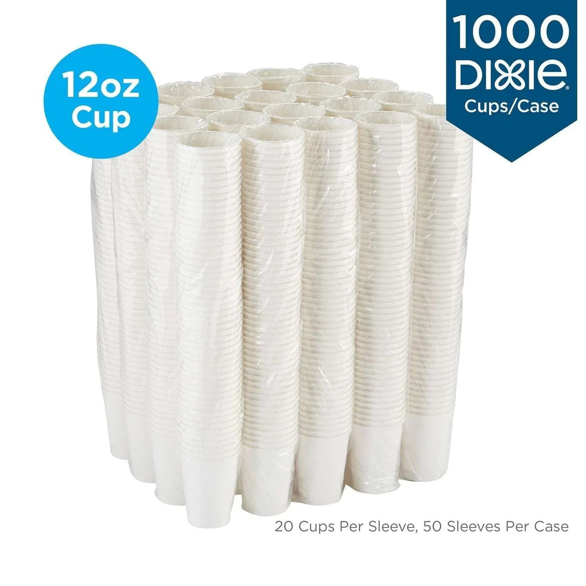 Dixie PerfecTouch White Insulated Paper Cups, Various Sizes