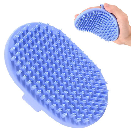 Dog Grooming Bath Brush, Pet Rubber Brush For Shower Scrubbing & Soothing Massage, Ideal for Long & Short Haired Dogs and Cats, Essential Puppy Grooming Accessories, 2 PACK [We Love Doodles]