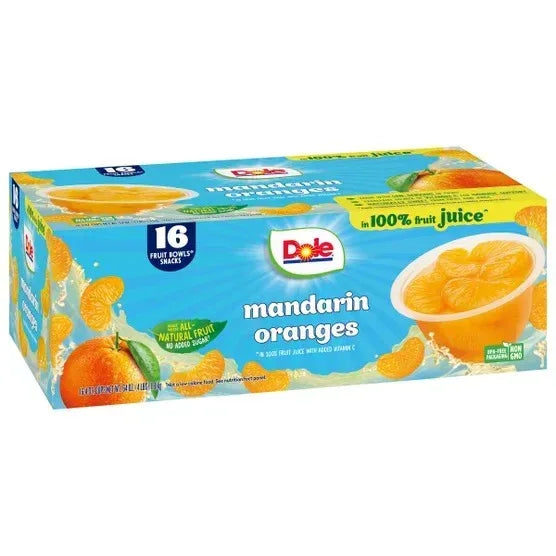 Dole, Mandarin Oranges Cup, 4 oz, 16-Count
