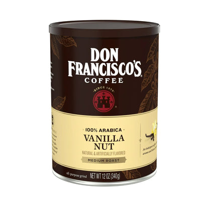 Don Francisco's Premium Medium Roast Vanilla Nut 100% Arabica Ground Coffee, 12 oz Can