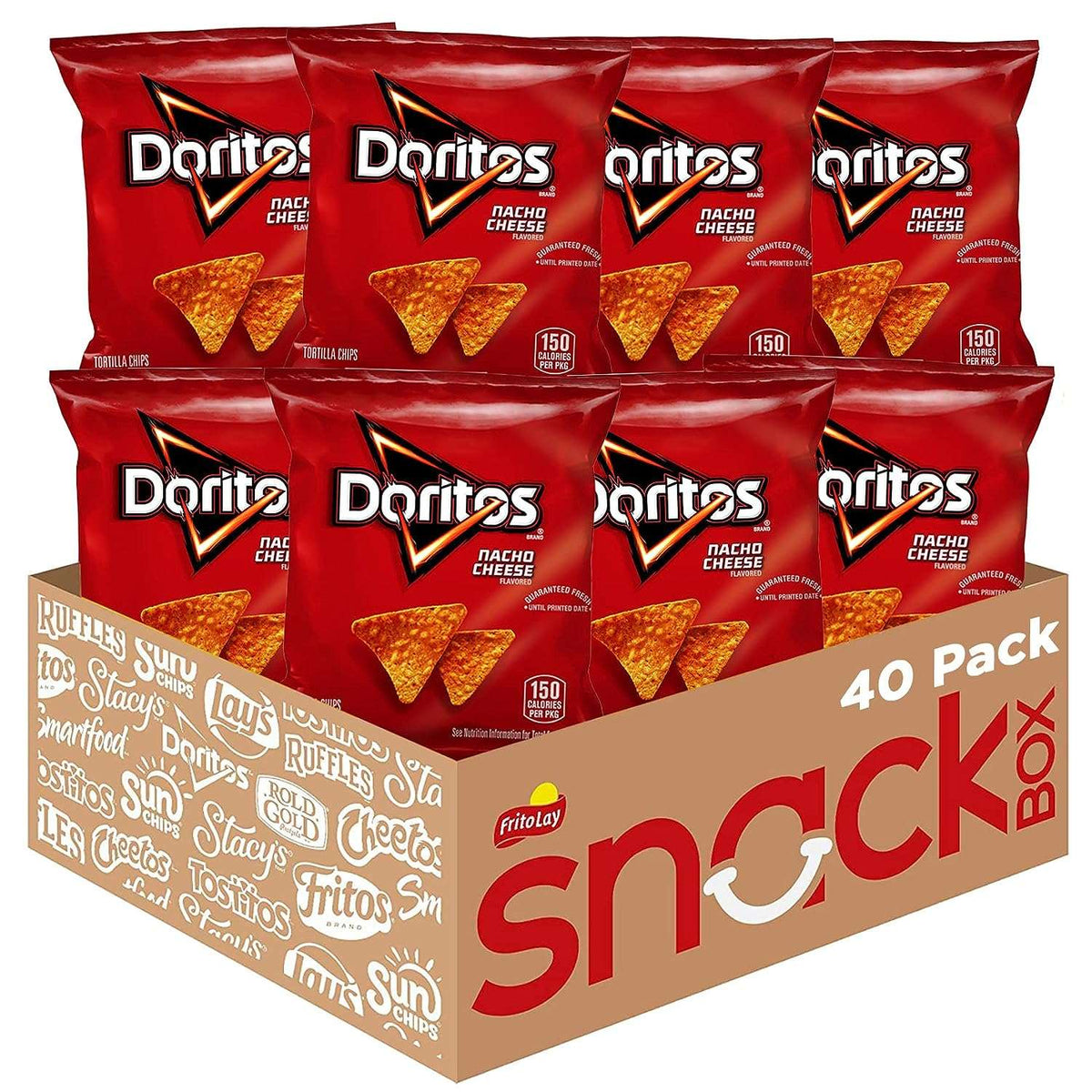 (Pack of 2) Doritos Cool Ranch Flavored Tortilla Chips Snacks Multipack, 1 oz Bags, 40 Count