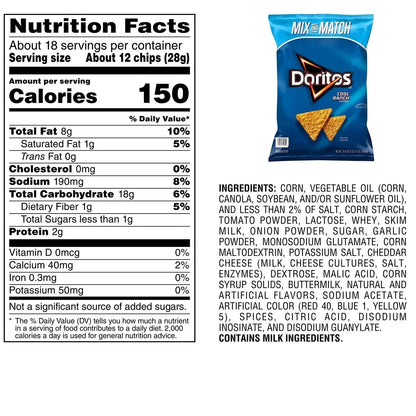 Doritos Cool Ranch Tortilla Chips, 18.38 oz.